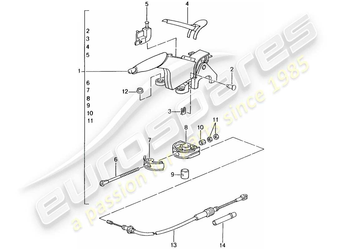 a part diagram from the porsche 2002 (996 gt3) parts catalogue