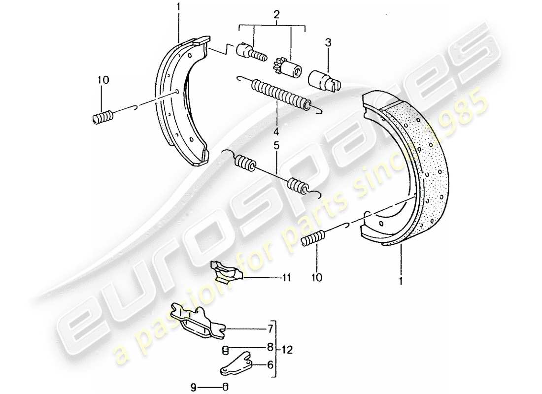 a part diagram from the porsche 2004 (996 gt3) parts catalogue