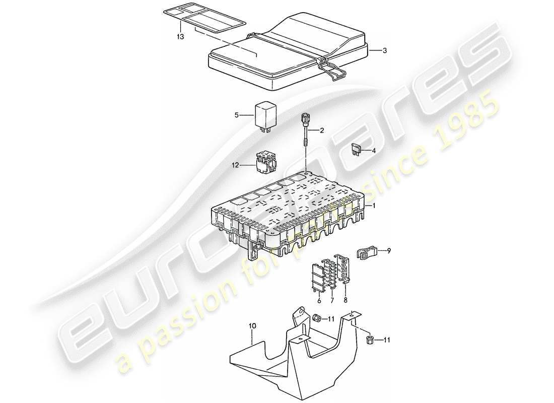 a part diagram from the porsche 1991 (944) parts catalogue