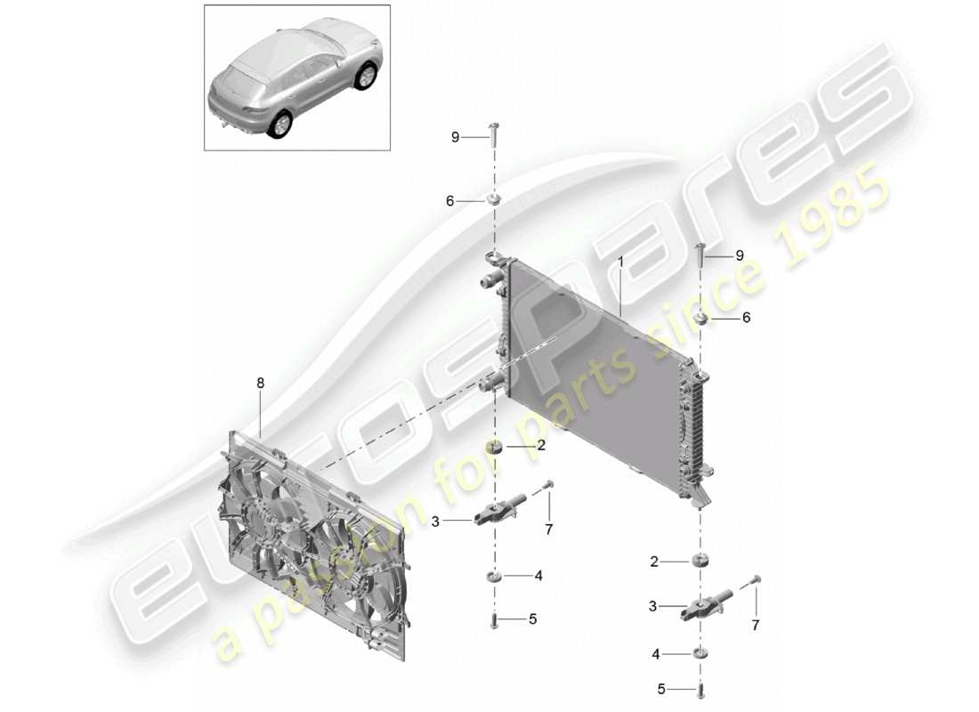 a part diagram from the porsche macan parts catalogue