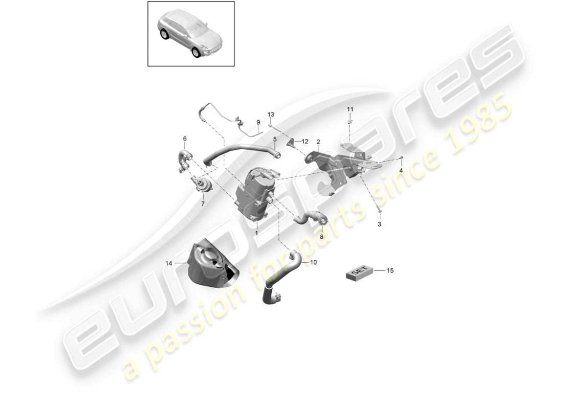 a part diagram from the porsche macan parts catalogue
