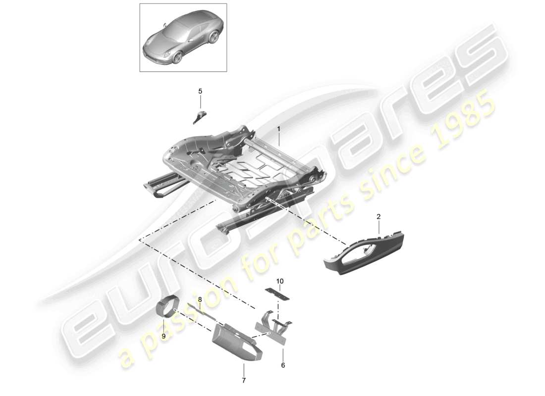 a part diagram from the porsche 991 parts catalogue