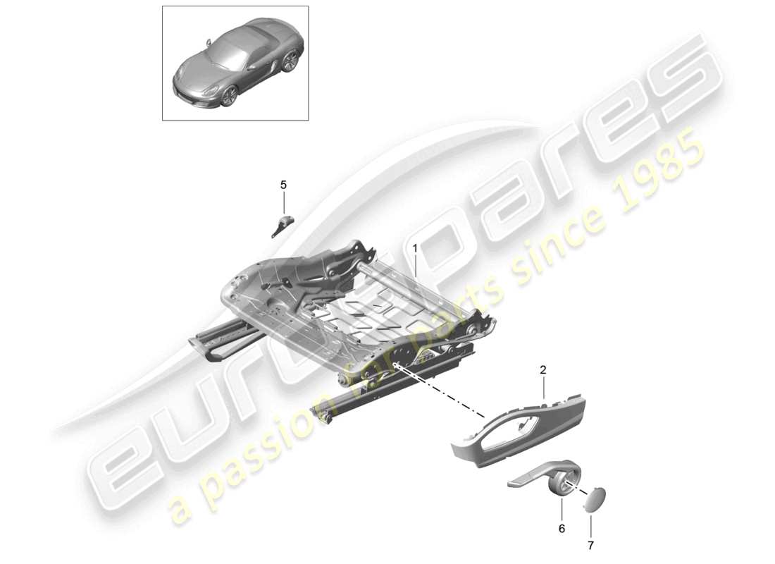 a part diagram from the porsche 2016 (981 boxster) parts catalogue