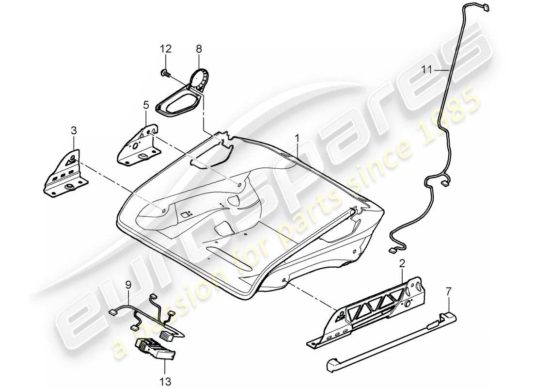 a part diagram from the porsche 997 parts catalogue