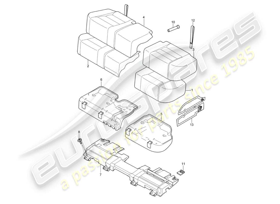 a part diagram from the porsche 2010 (cayenne e1 9pa) parts catalogue