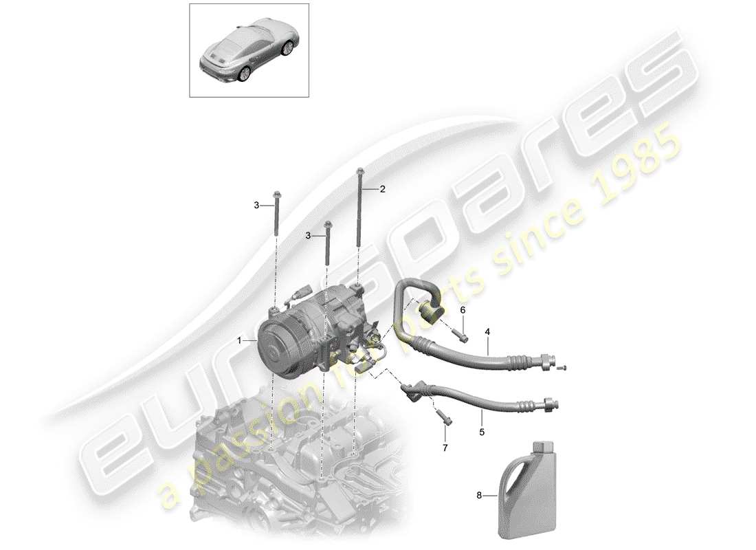 VIEW PARTS DIAGRAMS FROM THE PORSCHE 991 PARTS CATALOGUE a part diagram from the porsche 991 parts catalogue