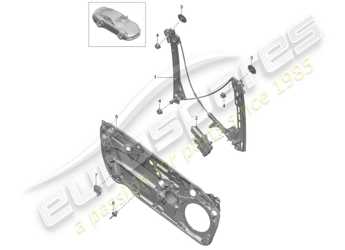 VIEW PARTS DIAGRAMS FROM THE PORSCHE 991 PARTS CATALOGUE a part diagram from the porsche 991 parts catalogue