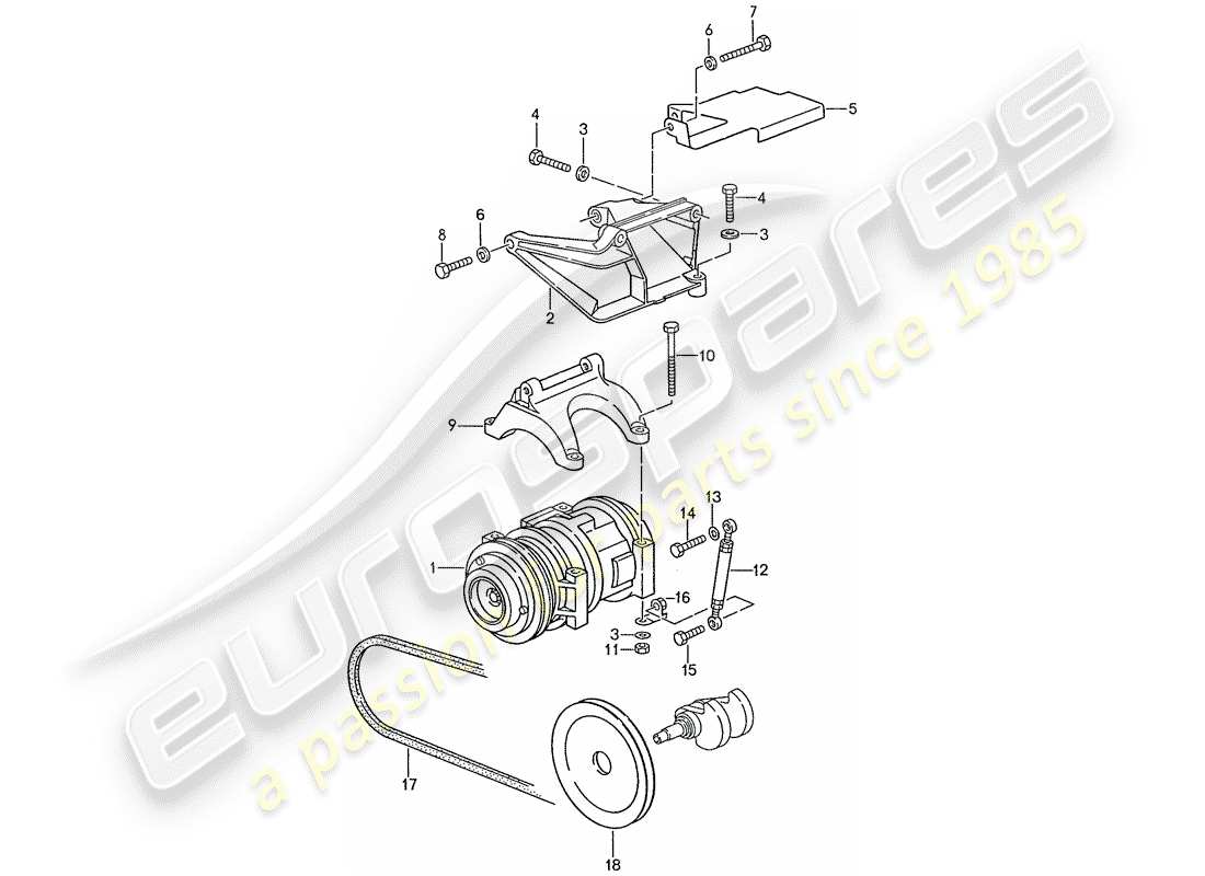 a part diagram from the porsche 1989 (928) parts catalogue