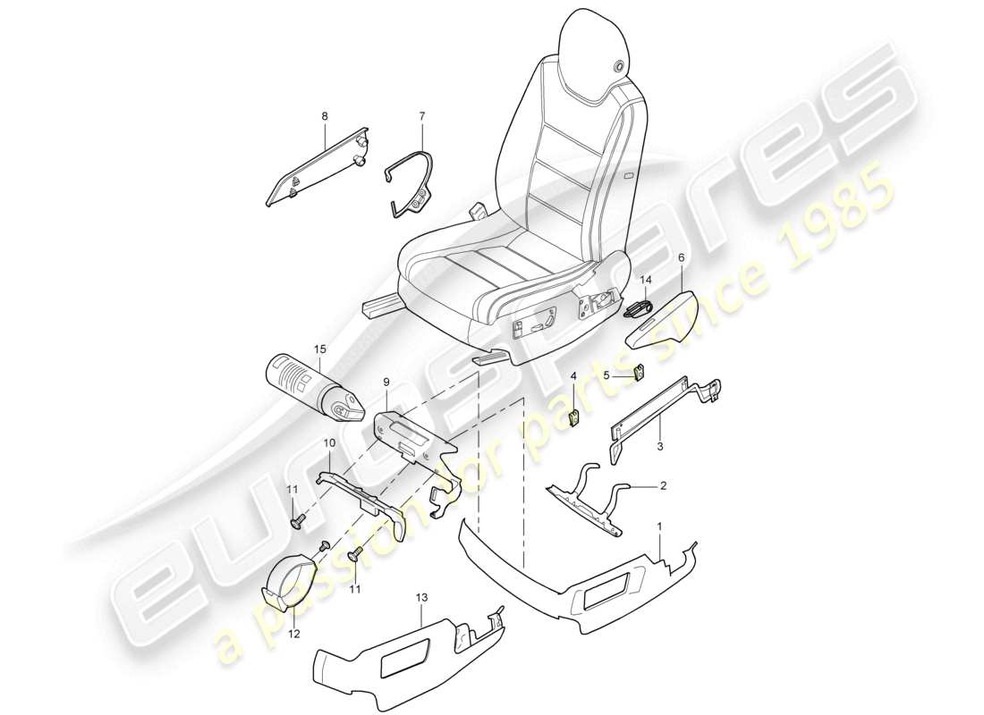 a part diagram from the porsche 2005 (cayenne e1 9pa) parts catalogue
