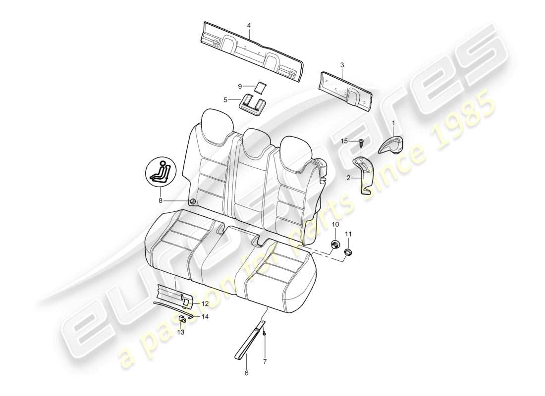 a part diagram from the porsche 2003 (cayenne e1 9pa) parts catalogue