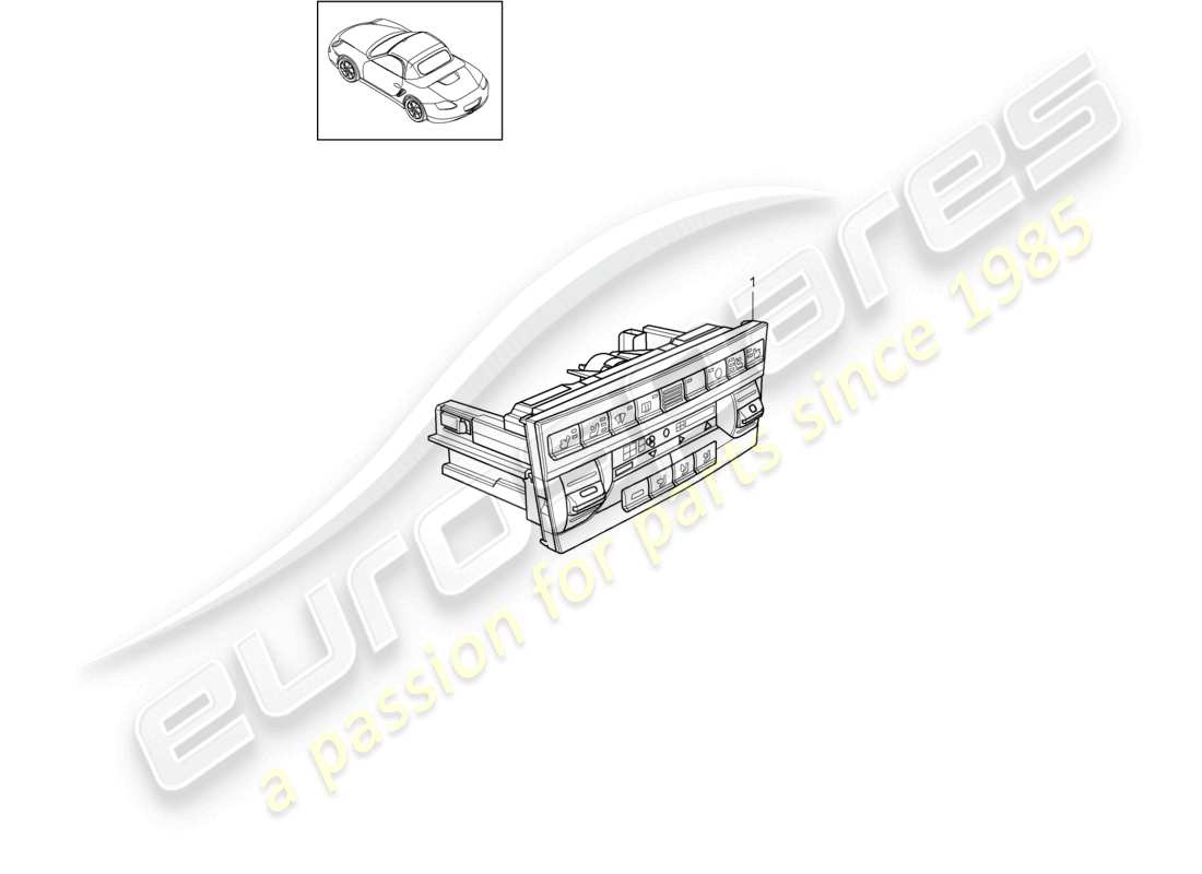 a part diagram from the porsche 2011 (987 boxster) parts catalogue