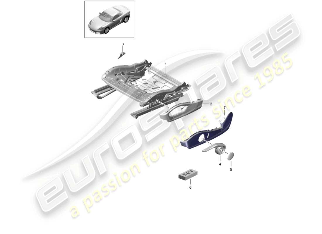 a part diagram from the porsche 2020 (718 boxster) parts catalogue