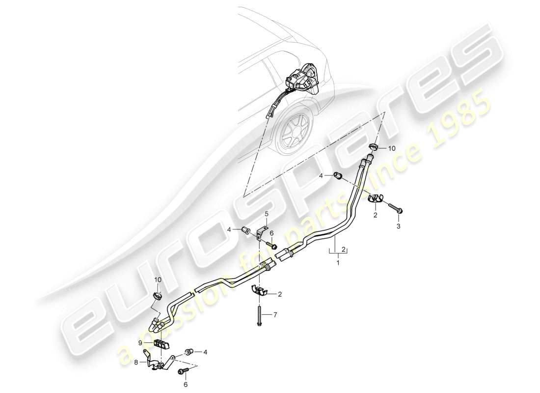 a part diagram from the porsche 2016 (cayenne e2 92a) parts catalogue