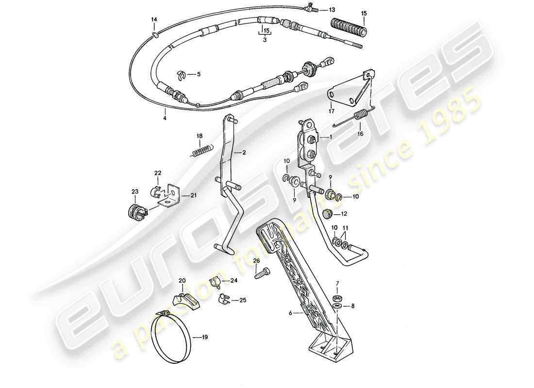 a part diagram from the porsche 1987 (924s) parts catalogue