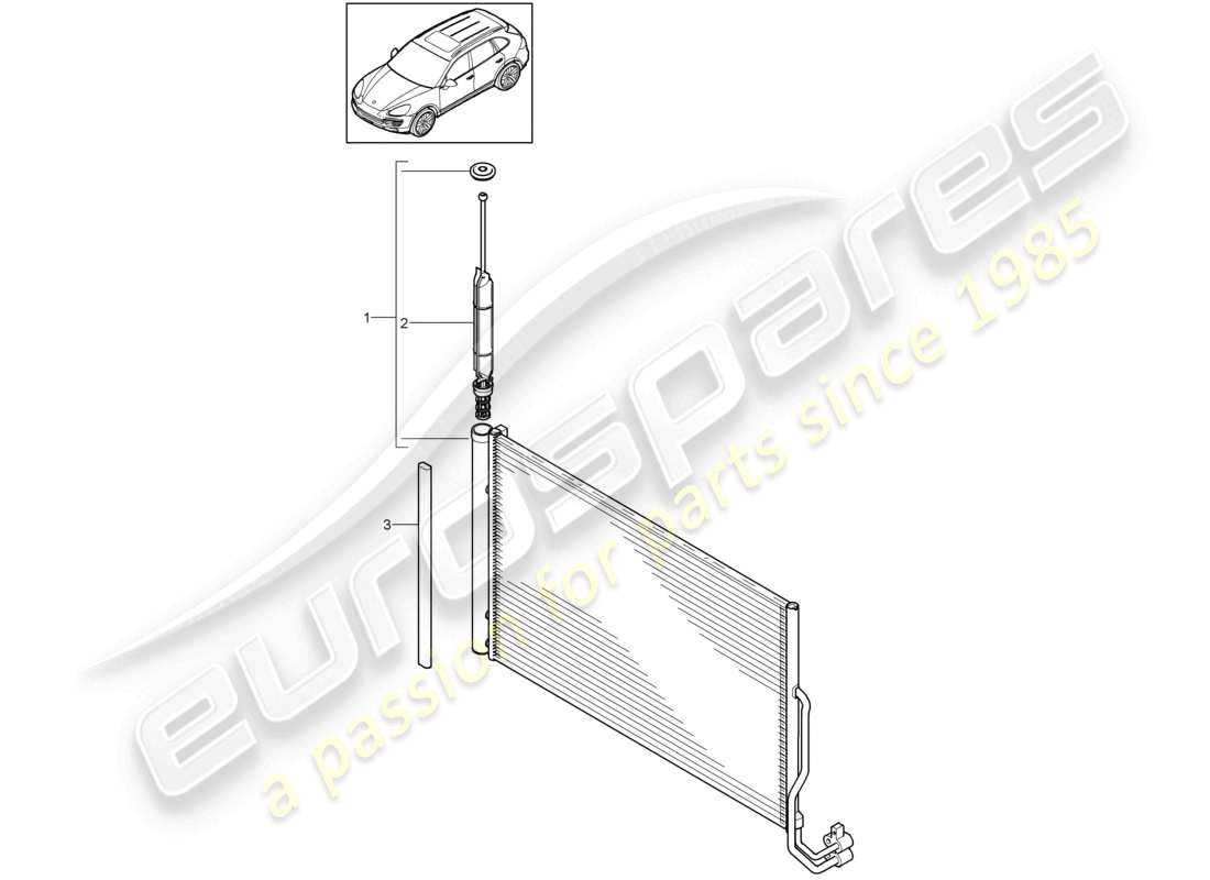 a part diagram from the porsche cayenne parts catalogue