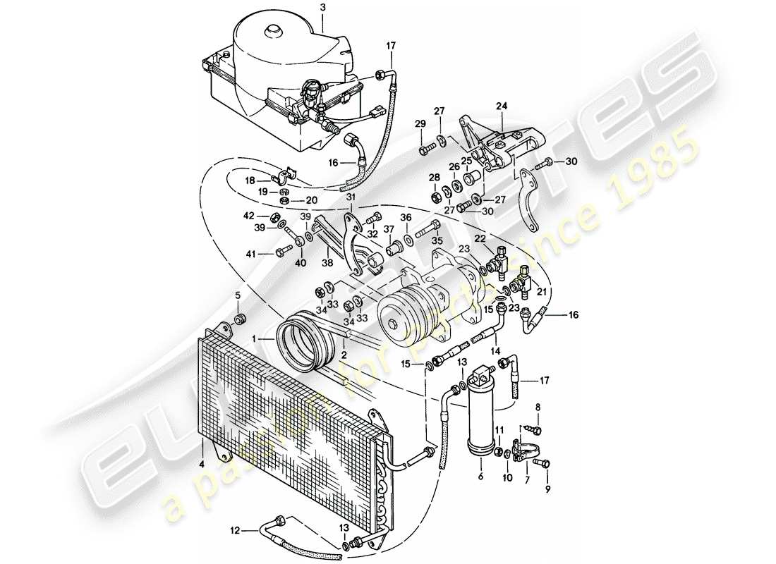 VIEW PARTS DIAGRAMS FROM THE PORSCHE 924 PARTS CATALOGUE a part diagram from the porsche 924 parts catalogue