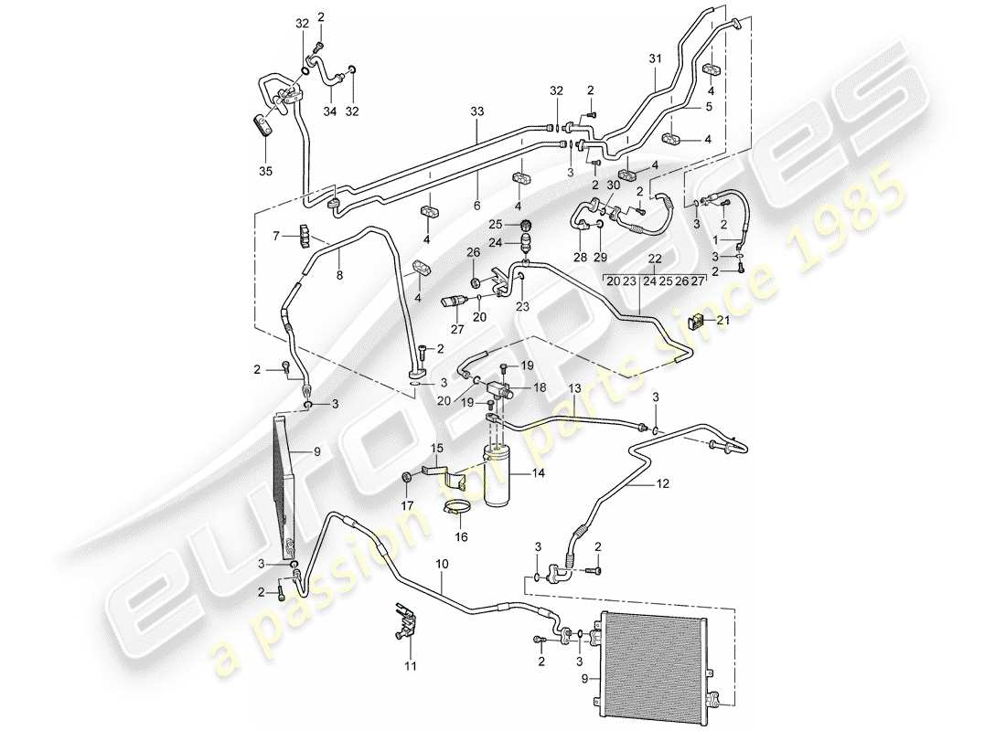 a part diagram from the porsche 997 parts catalogue