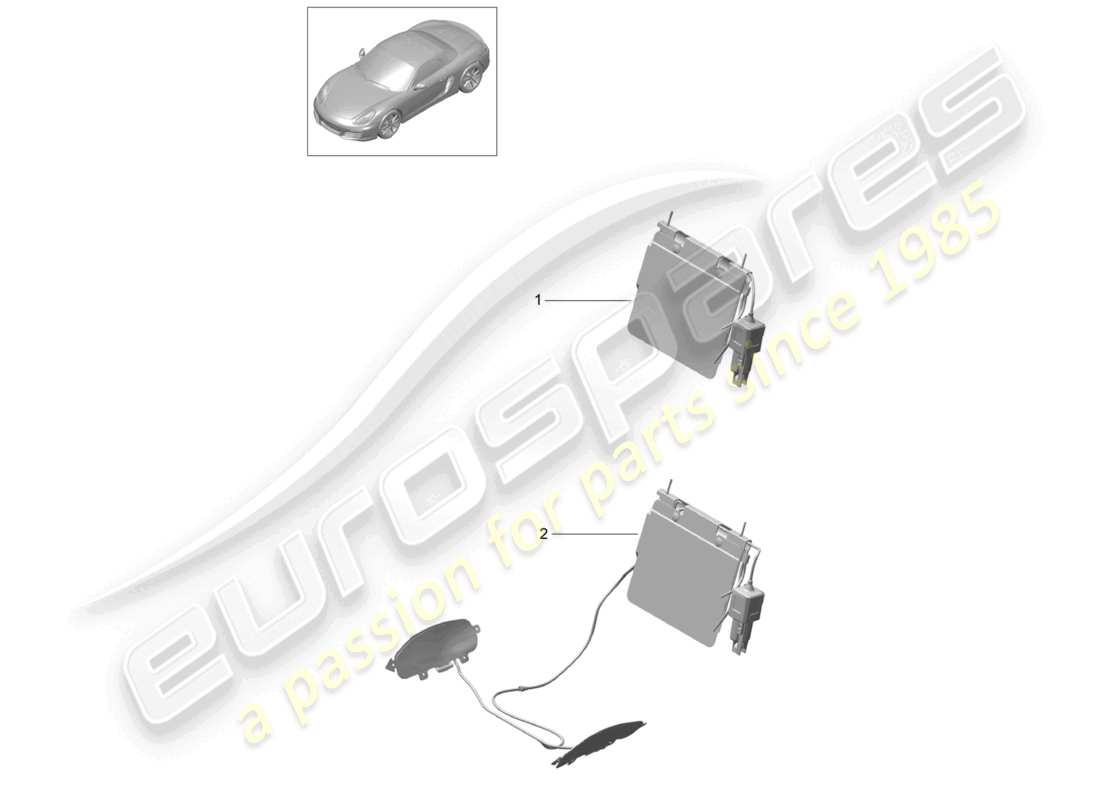 a part diagram from the porsche 2015 (981 boxster) parts catalogue