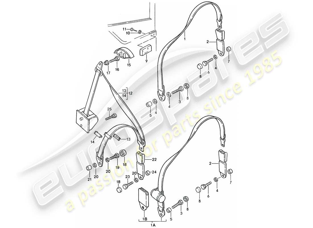 VIEW PARTS DIAGRAMS FROM THE PORSCHE 968 PARTS CATALOGUE a part diagram from the porsche 968 parts catalogue