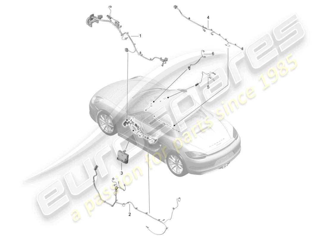 a part diagram from the porsche 2014 (981 boxster) parts catalogue
