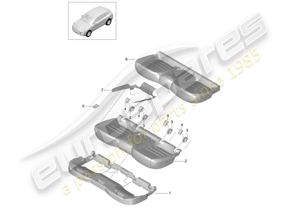 a part diagram from the porsche 2015 (macan) parts catalogue