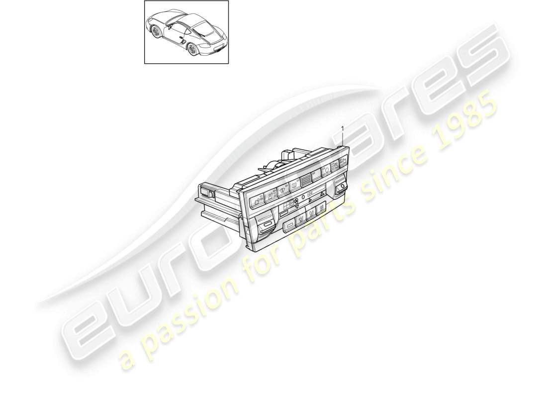 a part diagram from the porsche cayman parts catalogue