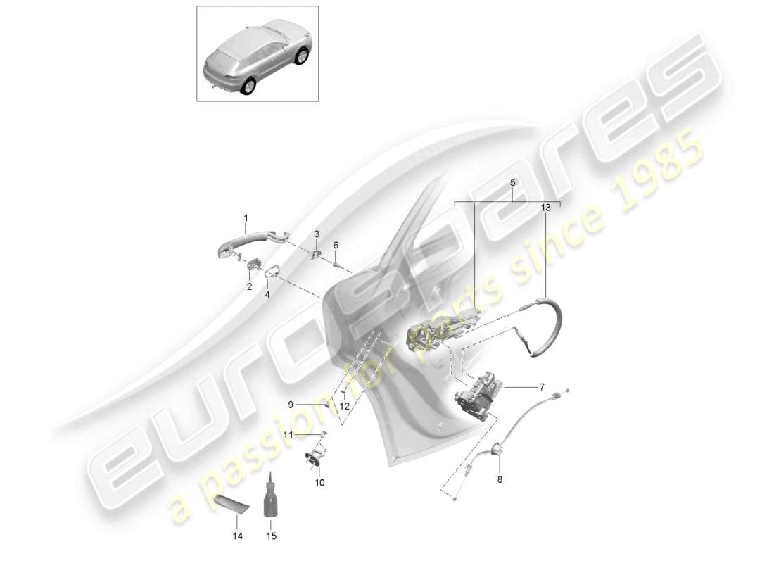 a part diagram from the porsche 2015 (macan) parts catalogue