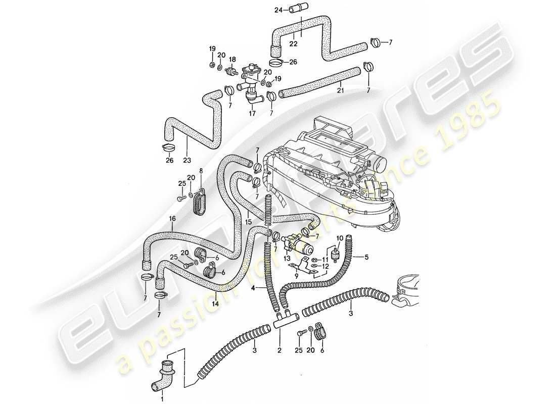 a part diagram from the porsche 959 parts catalogue