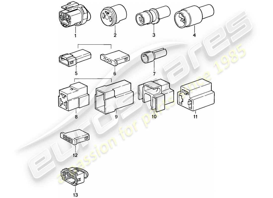 a part diagram from the porsche 944 parts catalogue
