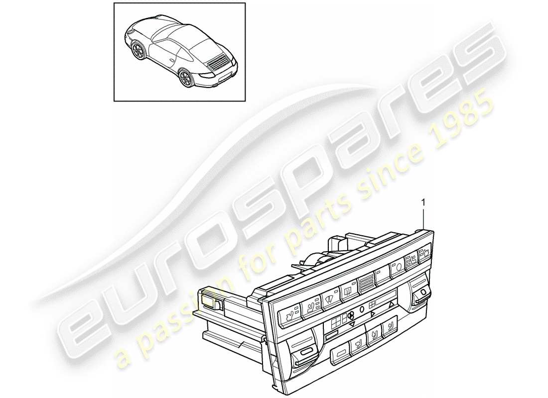 porsche 2009 (997-2) control switch parts diagram