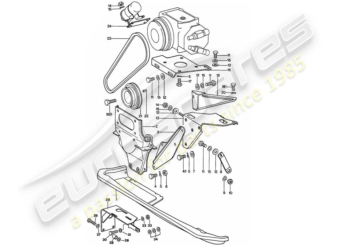 porsche 1976 (911) air conditioner part diagram