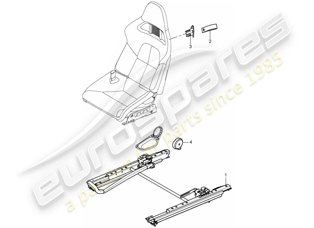 porsche 997 (2007) seat parts diagram