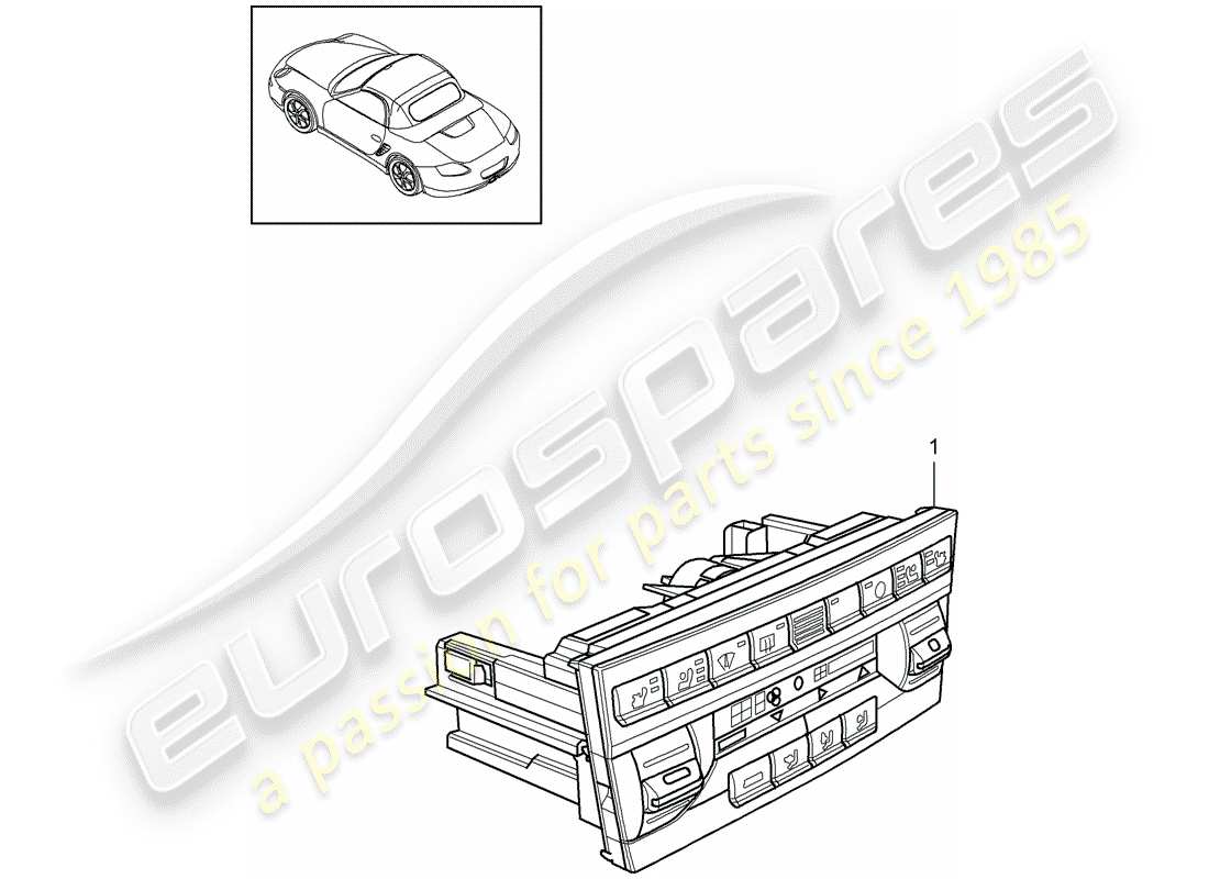 porsche 2010 (987 boxster) control switch parts diagram