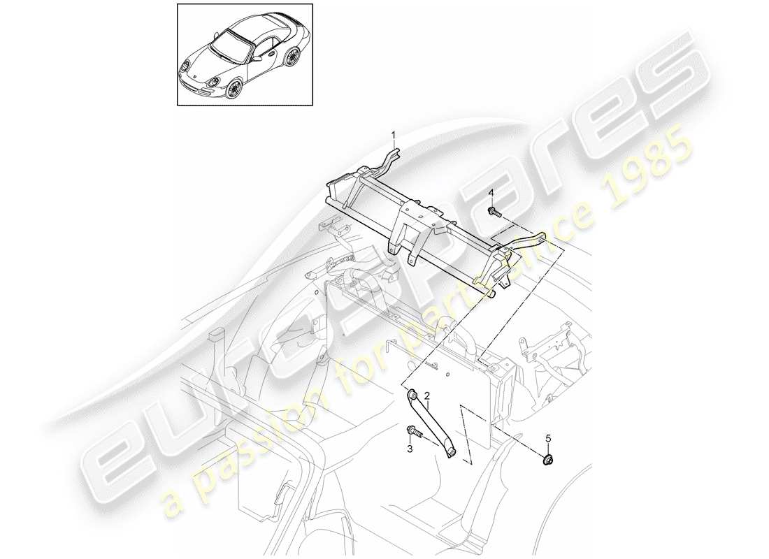 porsche 2011 (997-2) frame parts diagram