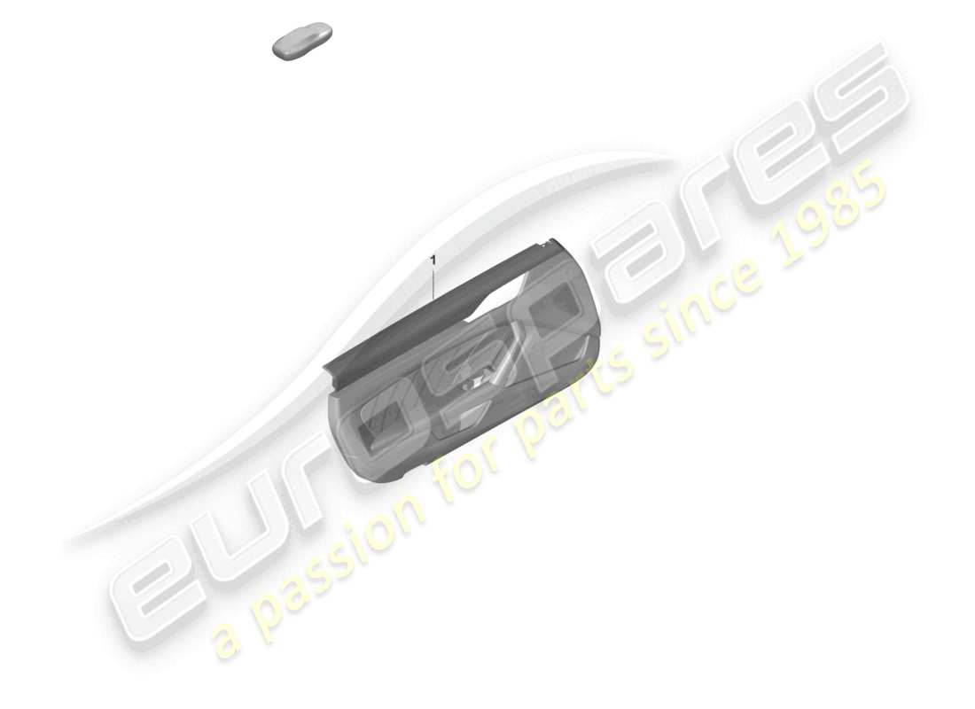 porsche 2020 (992-1) door panel exclusive for vehicles with leather fittings trim two-colour door mirror with stitching parts diagram