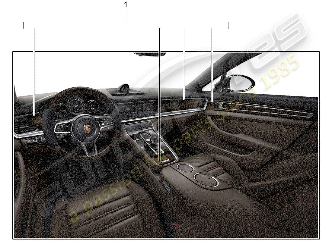 porsche 2014 (tequipment panamera) design package parts diagram
