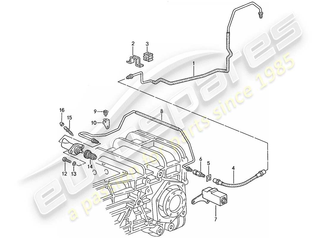 porsche 1989 (928) automatic transmission - lock control 2 - d - mj 1990>> parts diagram