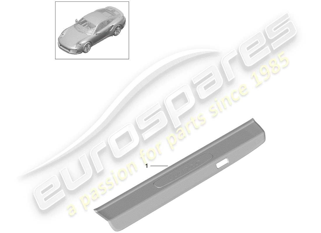 porsche 991 turbo (2014) scuff plate - sill panel parts diagram
