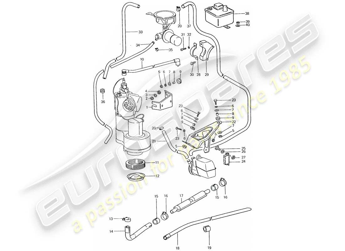 porsche 1975 (911) heater - lines - accessories - d >> - mj 1976 part diagram