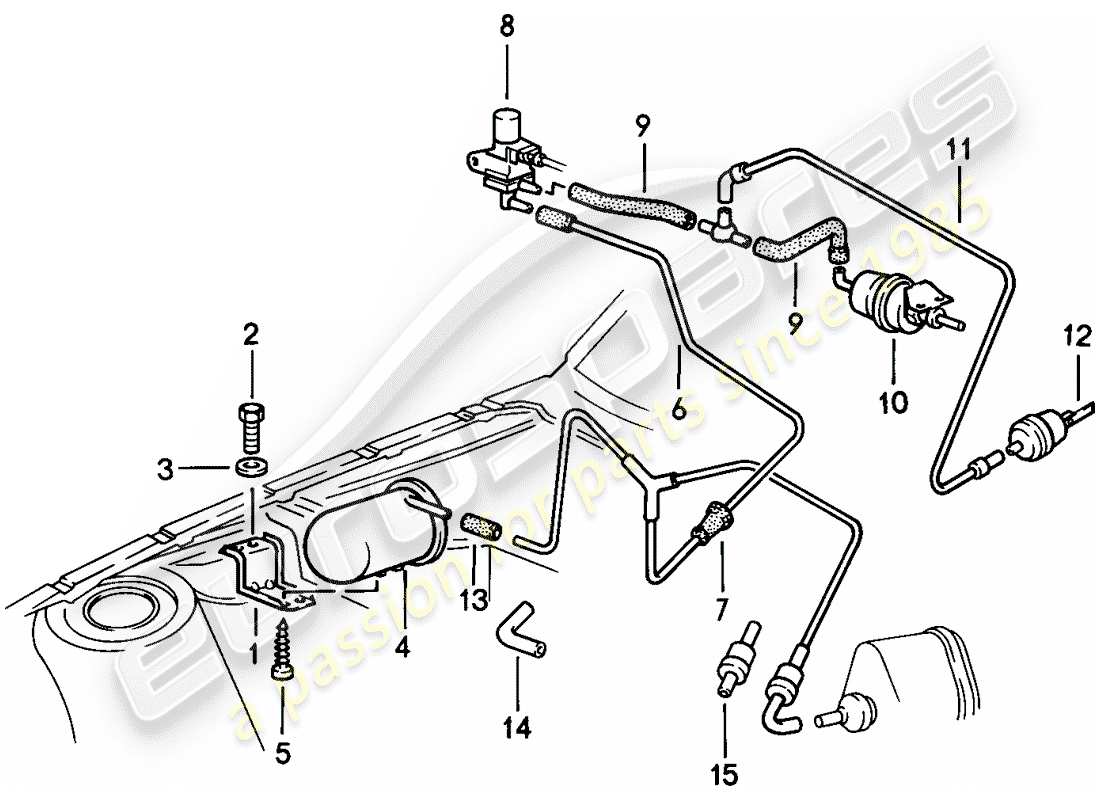 porsche 1983 (944) vacuum control parts diagram