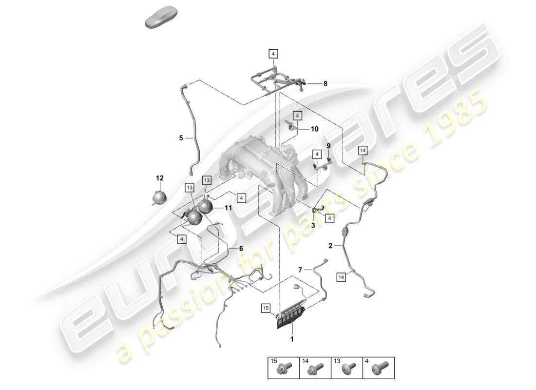 porsche 2017 (718 boxster) vacuum system engine parts diagram