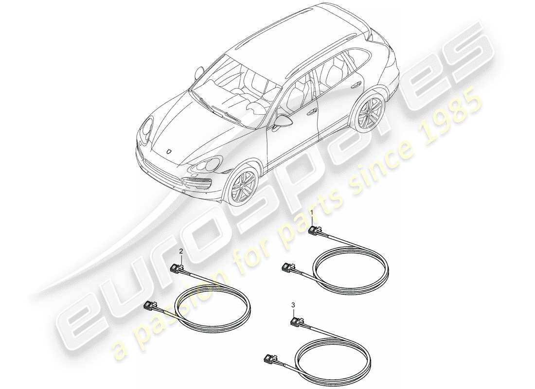 porsche 2012 (cayenne e2 92a) fibre optic wave conductor d - mj 2017>> part diagram