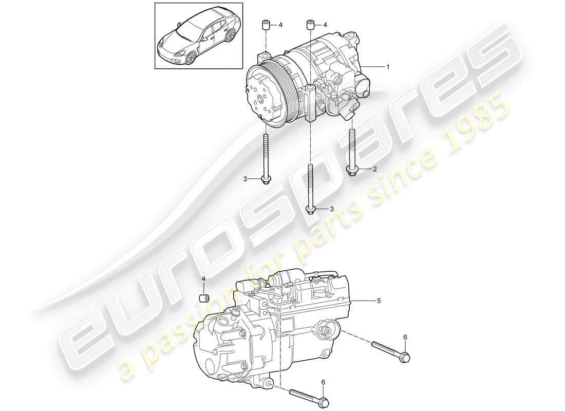 porsche 2015 (panamera 970) compressor part diagram