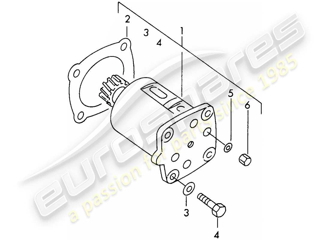 porsche 1952 (356/356a) oil pump part diagram