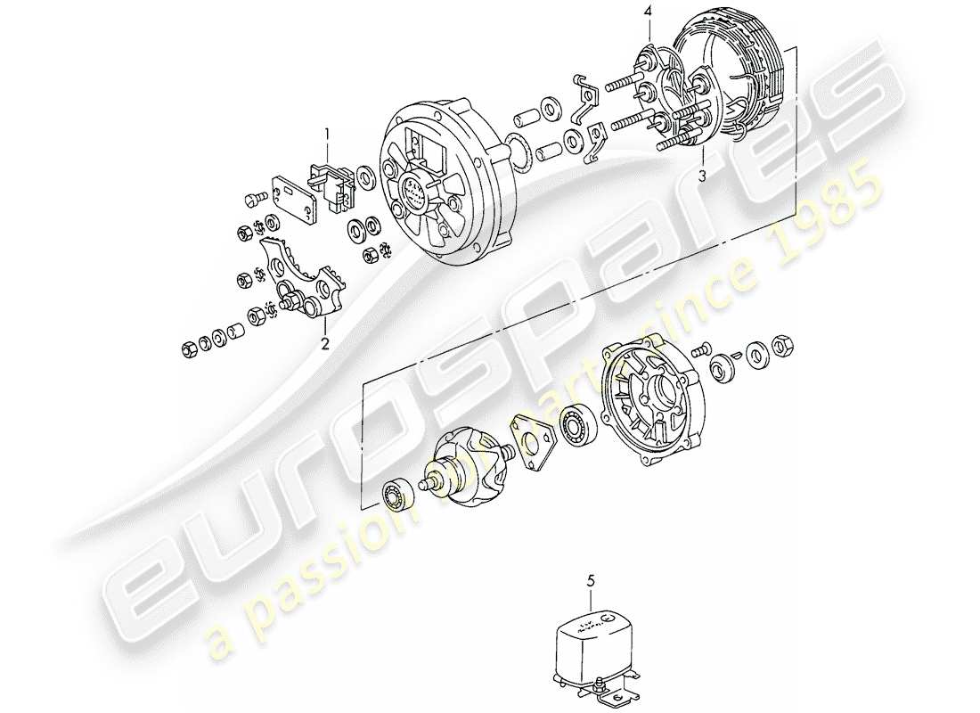porsche 1967 (911/912) alternator - 770 w - d - mj 1969>> - mj 1969 parts diagram
