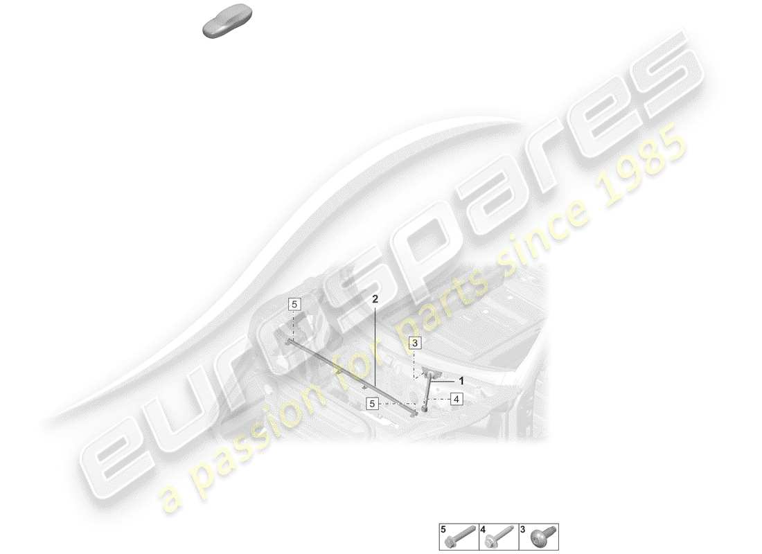 porsche 2020 (992-1) dome strut front end parts diagram