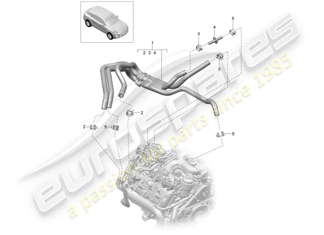 porsche macan (2015) fuel system parts diagram
