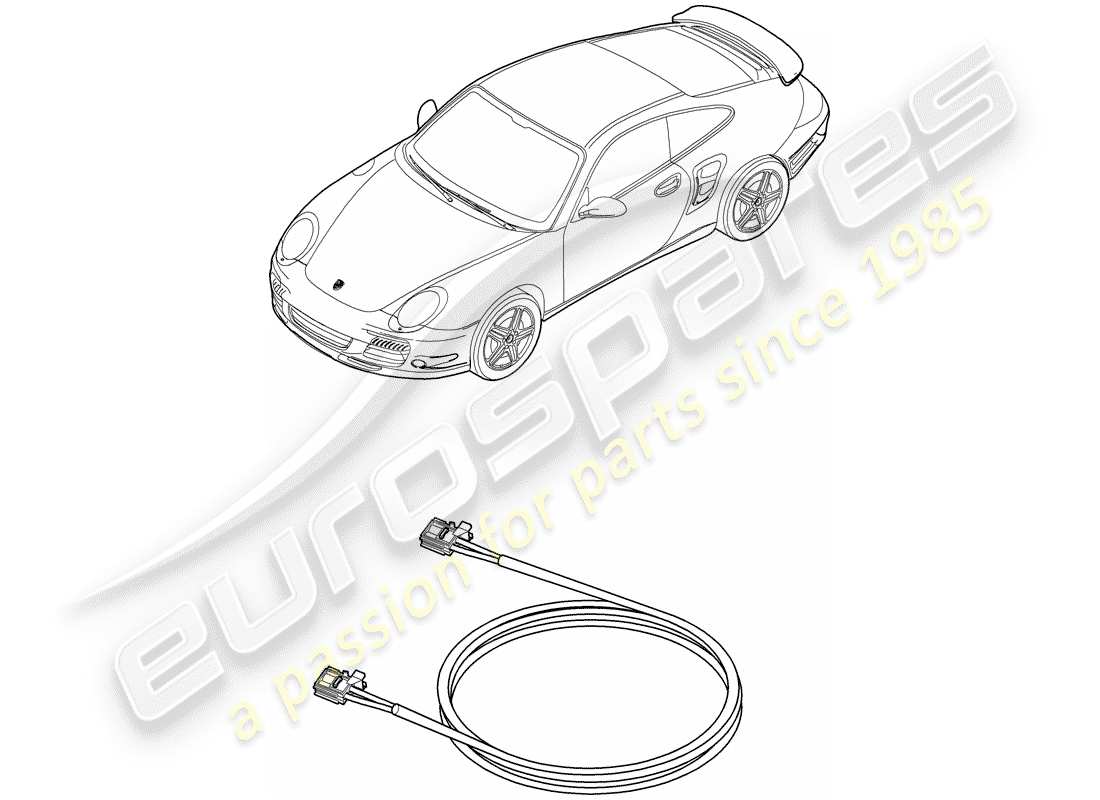 porsche 2009 997-2 turbo / gt2 light fibre optic parts diagram