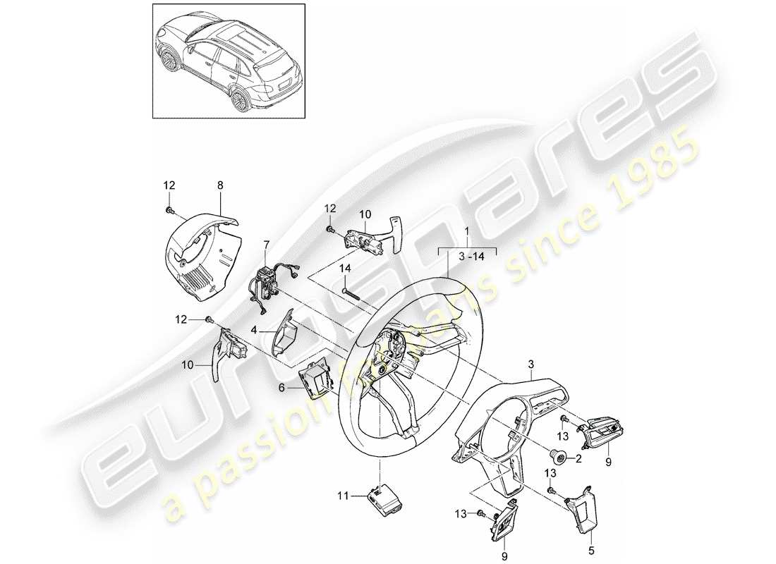 porsche 2012 (cayenne e2 92a) steering wheel d - mj 2015>> part diagram
