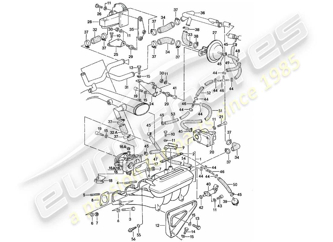 porsche 1982 (924) k-jetronic - 3 part diagram